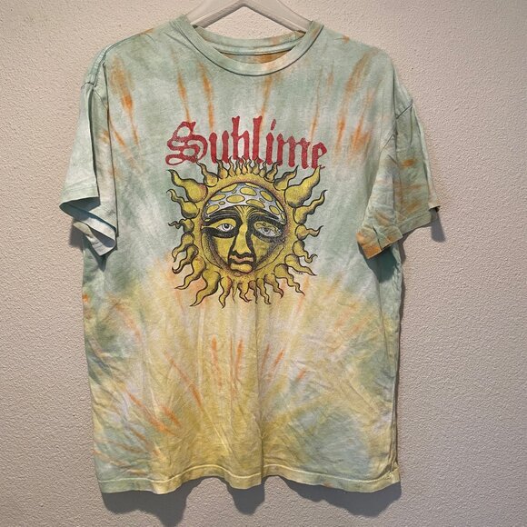 Sublime Green and Yellow Tie Dye T-Shirt XL - Picture 1 of 4